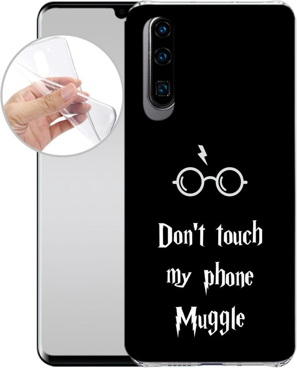 Produktbild Finoo Handyhülle Dont touch my phone muggle schwarz