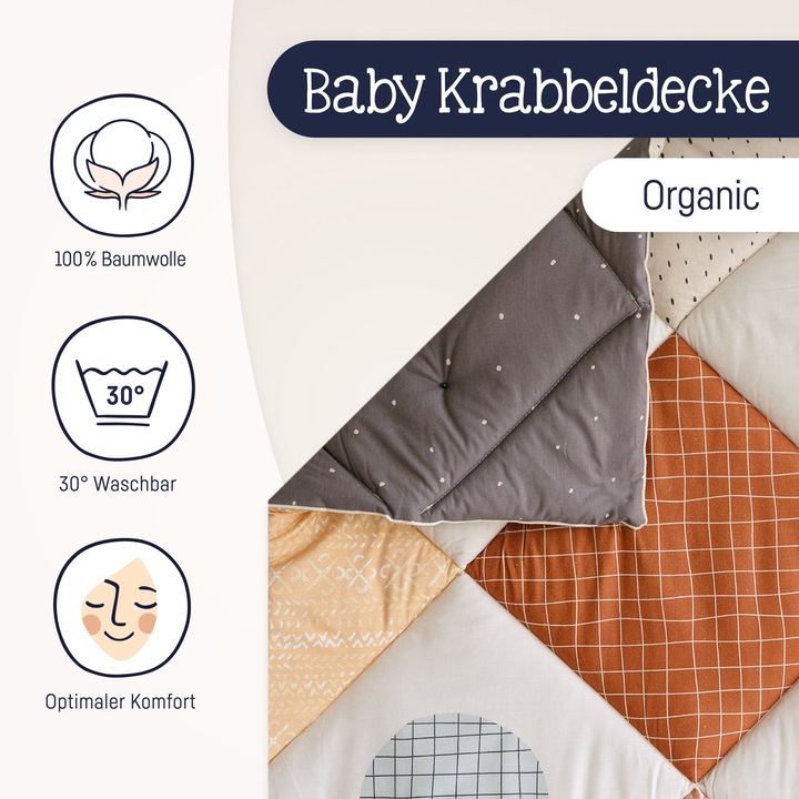 Produktbild Julius Zöllner Krabbeldecke Organic Wild Patch