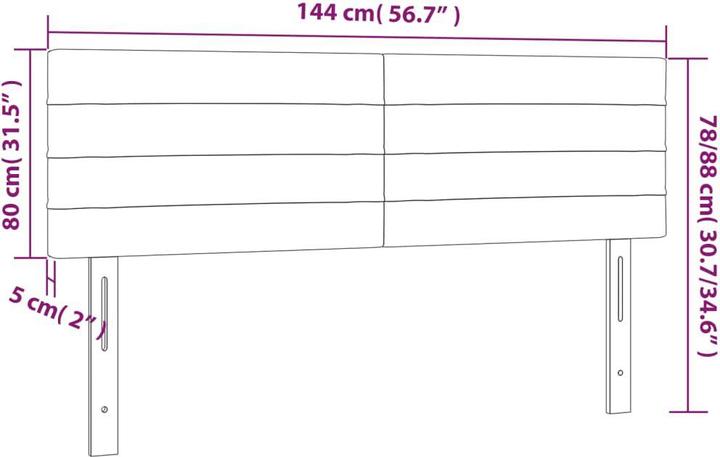 Produktbild vidaXL Kopfteil (144 x 5 x 88 cm)