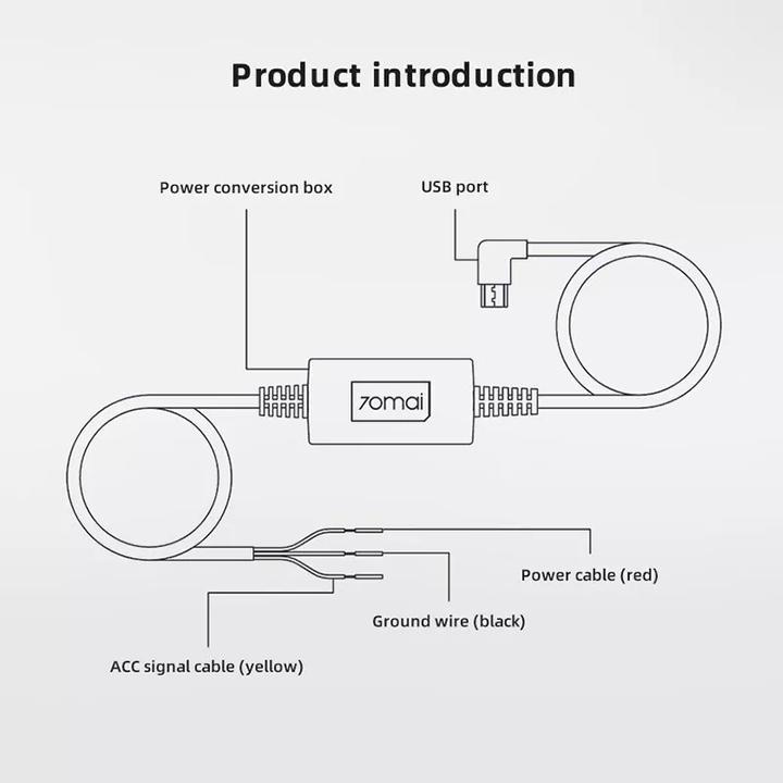 Produktbild 70mai Hardwire Kit UP02 DC adapter