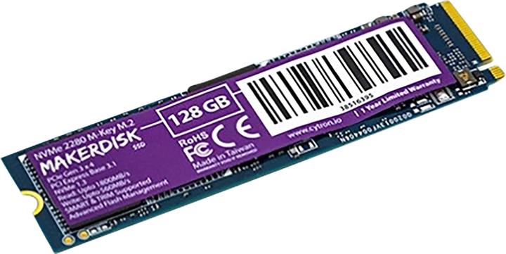 Produktbild Cytron NVMe M.2 SSD hard drive - 128 GB - Hard drive format - M.2 2280 (128 GB, M.2 2280)