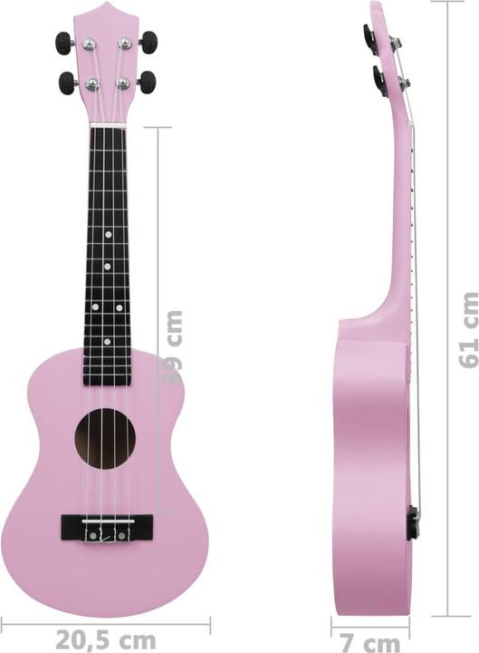 Actual product image vidaXL Soprano ukulele set with bag for children 23" (Soprano, Soprano)