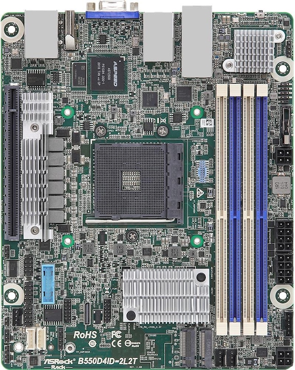 Produktbild AsRock B550D4ID-2L2T (AM4, AMD B550, Mini-ITX)