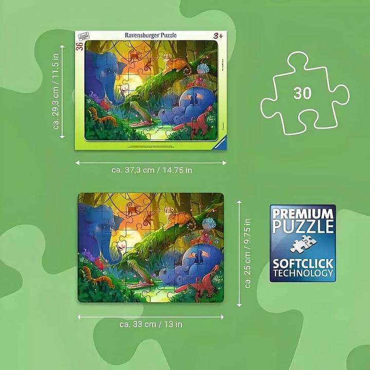 Productafbeelding Ravensburger Sonnenuntergang im Dschungel (36 onderdelen)