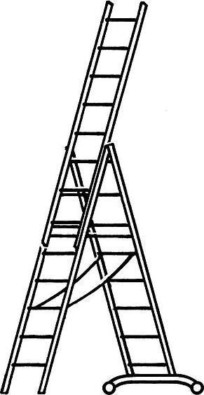 Actual product image kaiserkraft Aluminium multi-purpose ladder (Multi-purpose ladder, 970 cm)