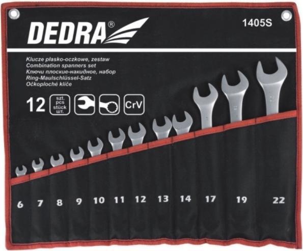 Actual product image Dedra Combination spanner set 6-22mm 12 pcs (1405S) (19 mm, 6 mm, 12 mm, 14 mm, 22 mm, 16 mm, 10 mm, 21 mm, 18 mm, 7 mm, 17 mm, 11 mm, 15 mm, 8 mm, 9 mm, 13 mm, 20 mm)