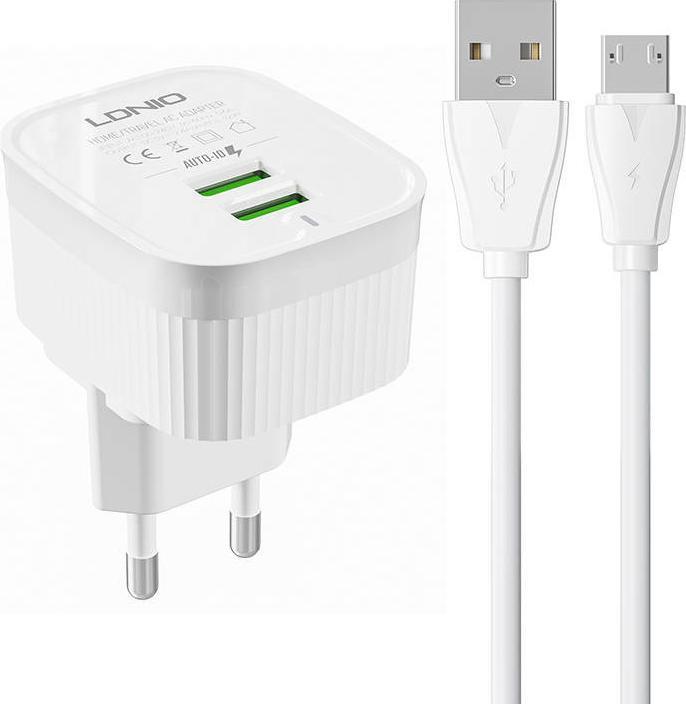 Produktbild Ldnio Wall charger A201 2USB + MicroUSB cable