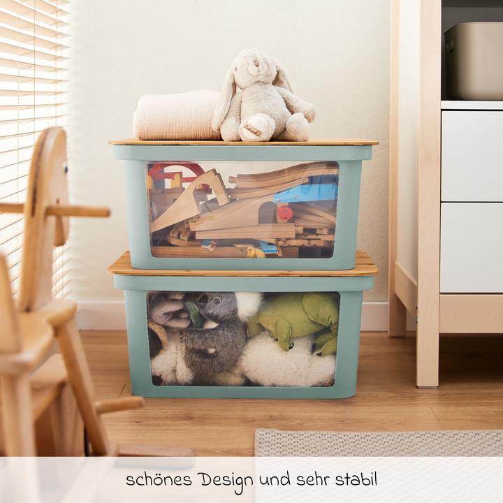 Produktbild Rotho Babydesign Spielzeugbox PINA 45 l Sage Green