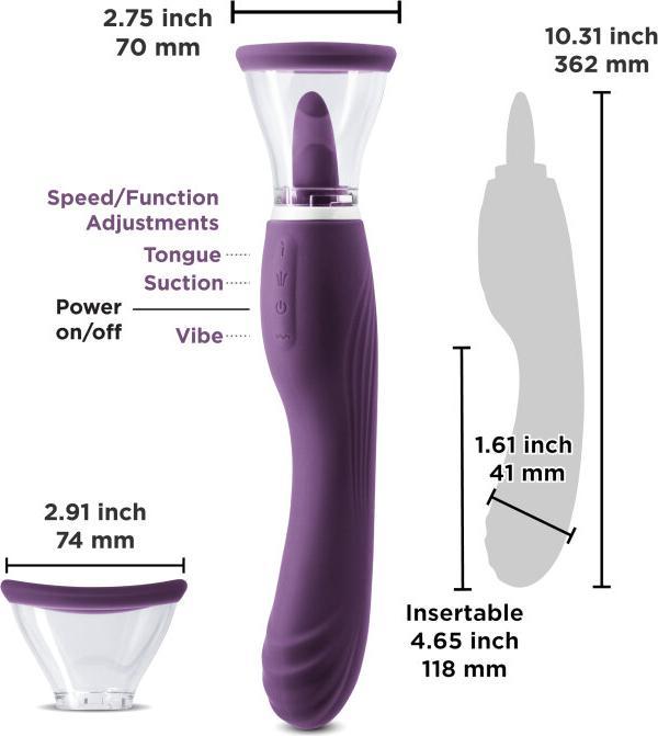 Produktbild NS Novelties Inya Triple Delight Rechargeable Silicone Vibrator (Purple)