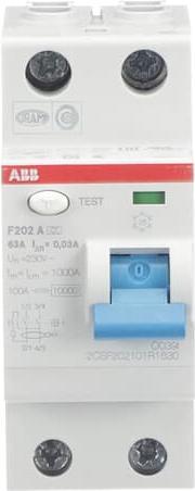 Productafbeelding ABB F202A-63/0,03 Fi automaat 63A proM compact 2p 30mA