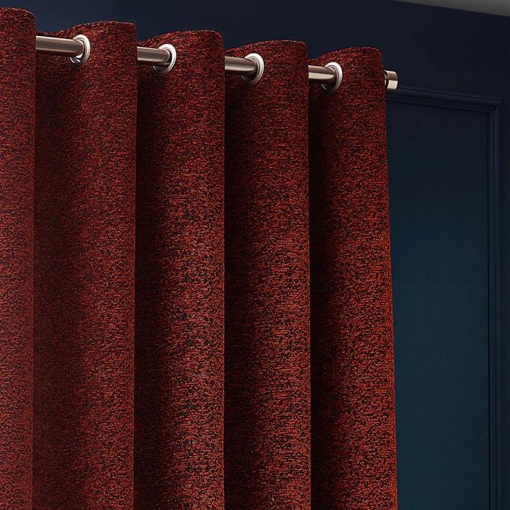 Actual product image New Galaxy Chenille Eyelet Curtains (117 x 137 cm)