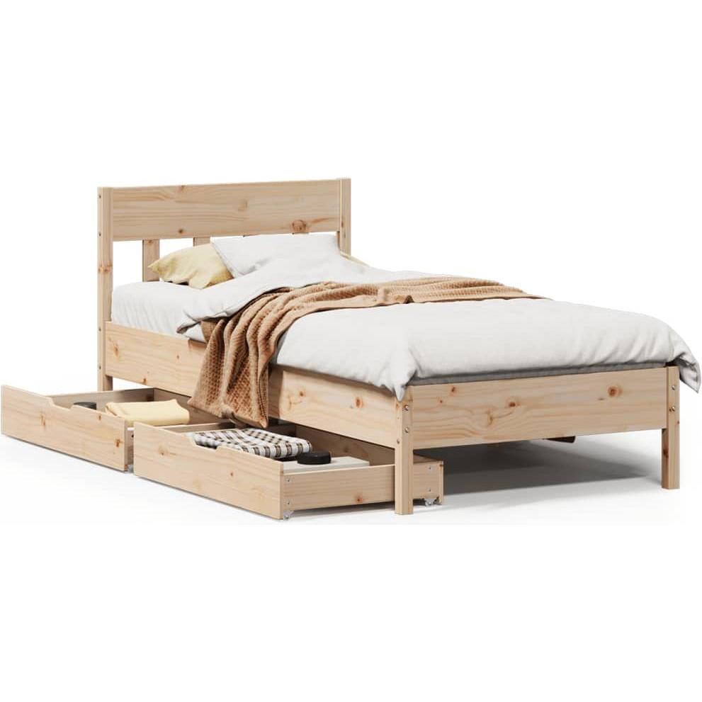 VidaXL, Bett, Bett ohne Matratze Kiefer (90 x 190 cm)