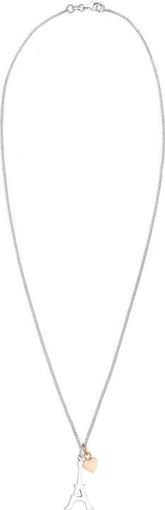 Immagine prodotto Elli Collana Torre Eiffel Cuore Opaco Argento 925 (Nessuna pietra, Argento 925 Oro rosa, 45 cm)