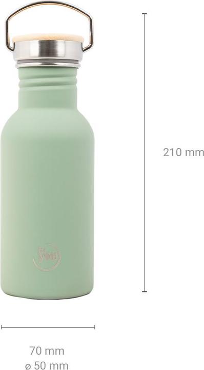 Actual product image For You Drinking bottle for children - Mint tiger | stainless steel | 500 ml (0.50 l)