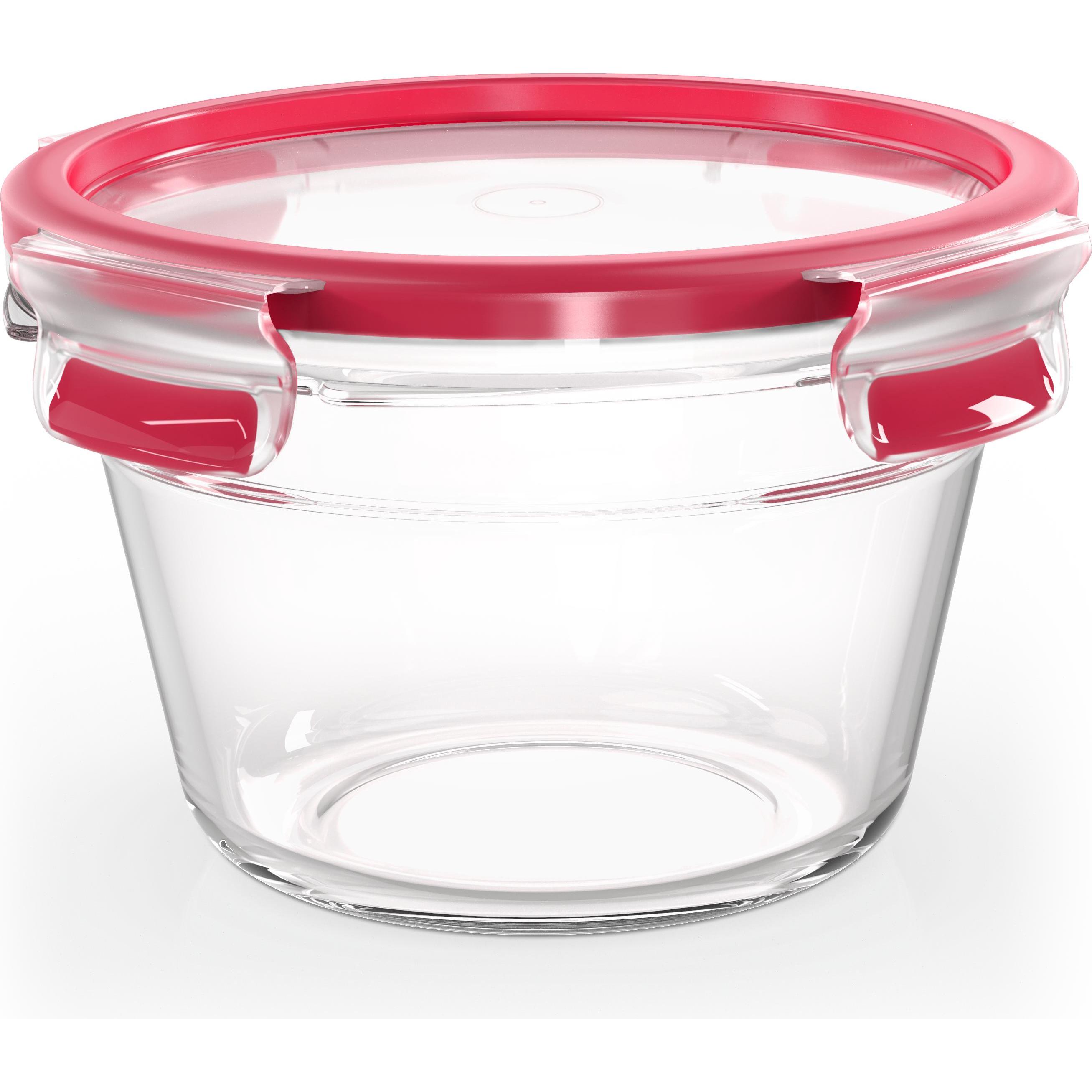 Emsa Clip&Close, Vorratsbehälter, Transparent, Rot