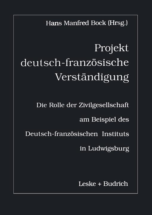 Produktbild Projekt deutsch-französische Verständigung (Deutsch, 2012)
