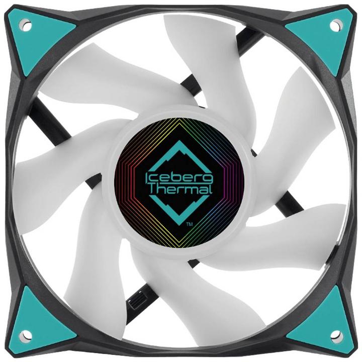 Actual product image Iceberg Thermal IceGALE ARGB computer case fan 12 cm Black 1 piece(s) (120 mm, 1 x)