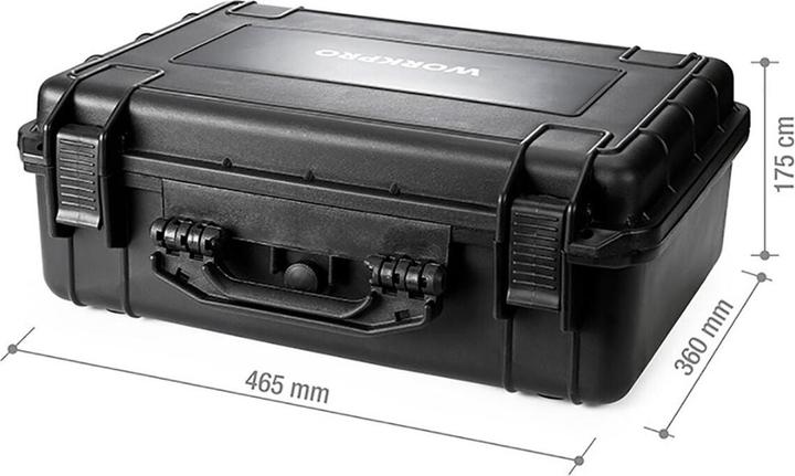 Actual product image Workpro Waterproof anti-shock suitcase 46,5 x 36 x 17,5 cm (2 pieces)