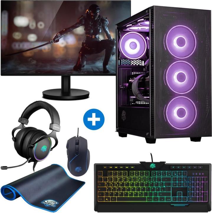 Produktbild One Gaming Gaming PC Next Level Complete (480 GB, 16 GB, AMD Ryzen 5 5500, Radeon RX 9060 XT)