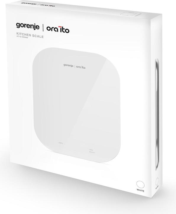 Immagine prodotto Gorenje KT10ORAW Bilancia elettronica da cucina rettangolare da banco bianca