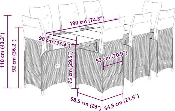 Produktbild vidaXL Bistro Set