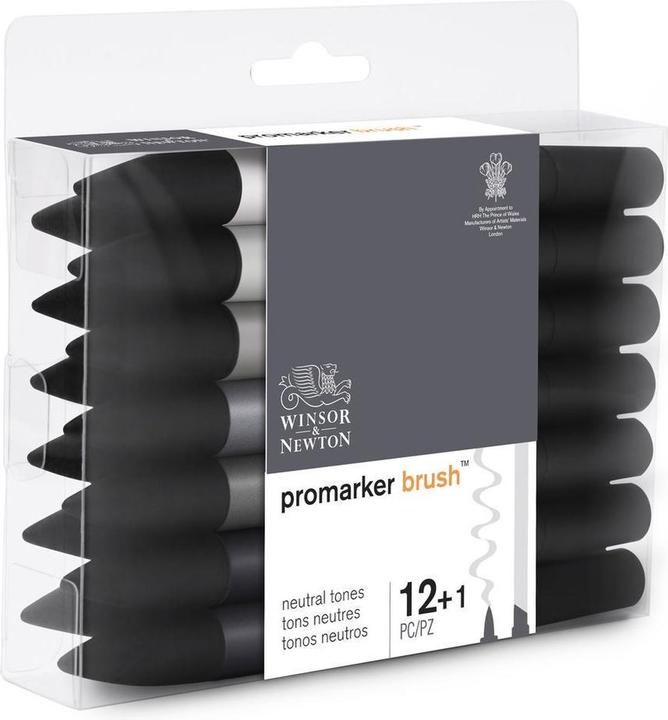 Produktbild Winsor & Newton Brush marker 12+1 neutrale Töne (13 x)