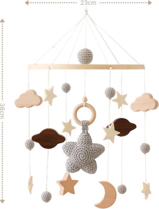 Hermex Babymobile Stern Hängemobile Mobile Babyspielzeug Schlafmobile
