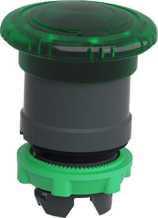 Image du produit Schneider Electric 22mm Tête de champignon vert illuminé 40mm