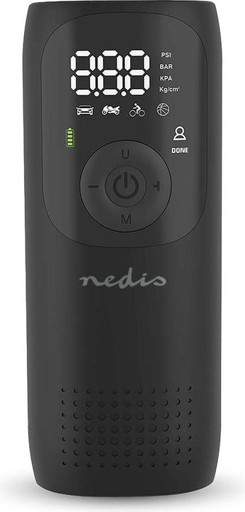 Produktbild Nedis Wiederaufladbarer Luftkompressor - 0.1-150 psi - Dunlop-Ventil - Betriebsarten: Auto/Motorrad/