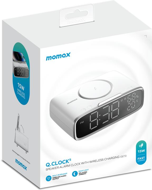 Produktbild Momax Q.Clock 5 Digital Clock with Wireless Charging