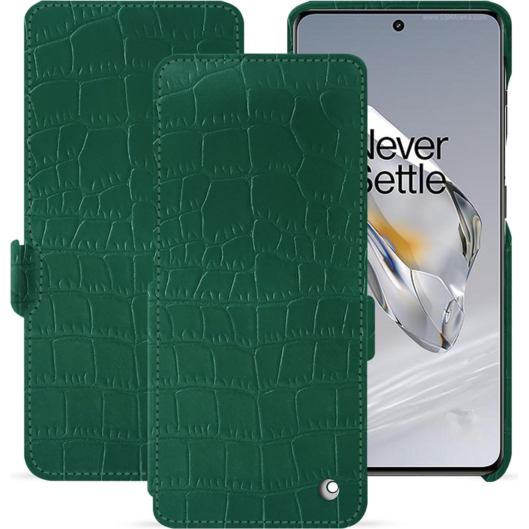Noreve Lederschutzhülle horizontal (OnePlus 11), Smartphone Hülle, Grün