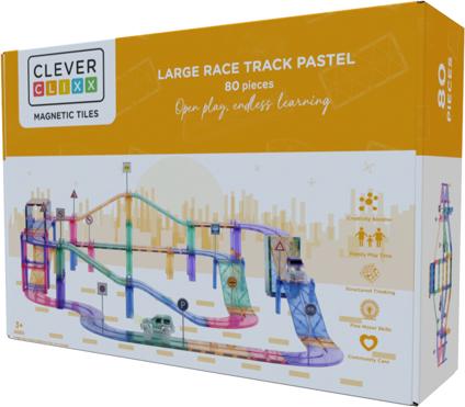 Actual product image Cleverclixx Autobahn-Bausatz in Pastellfarben 80 Teile