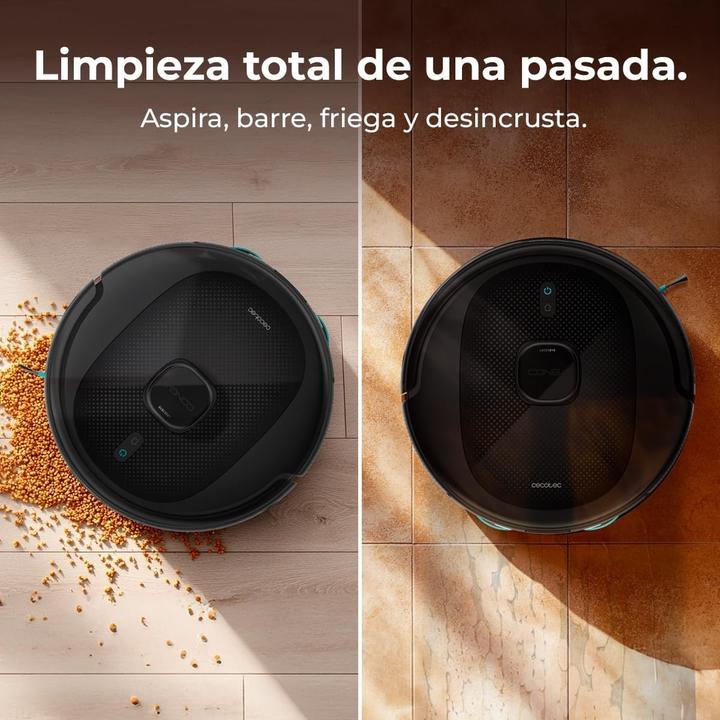 Produktbild Cecotec AI Spin Robot Vacuum with 10000 Pa Suction, Laser Navigation, 240 Min Runtime, Self-Emptying Base (10000 Pa, Wischpads (rotierend))