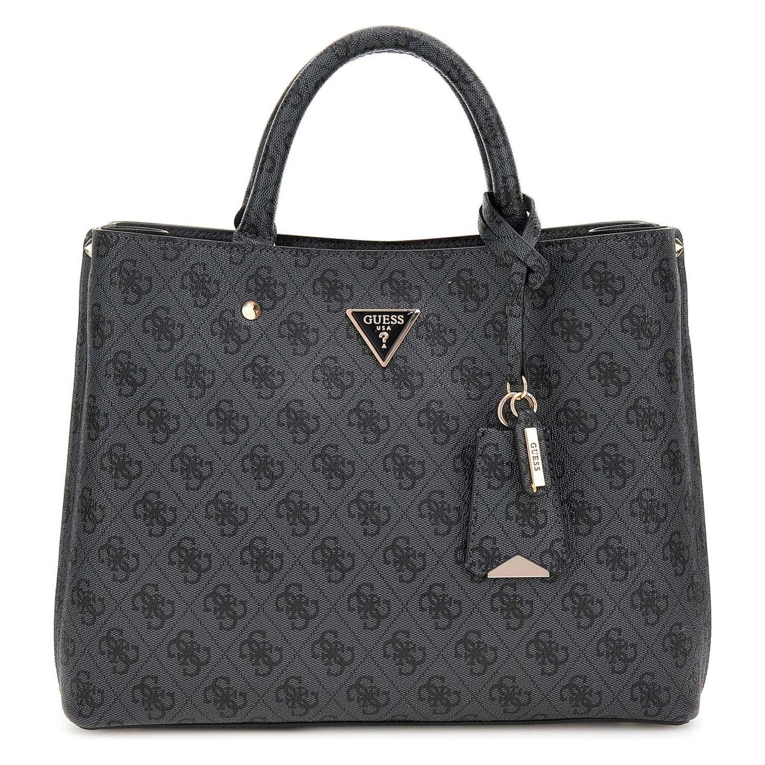 Guess, Damen, Handtasche, Meridian Ii Girlfriend Satchel Bag, Grau