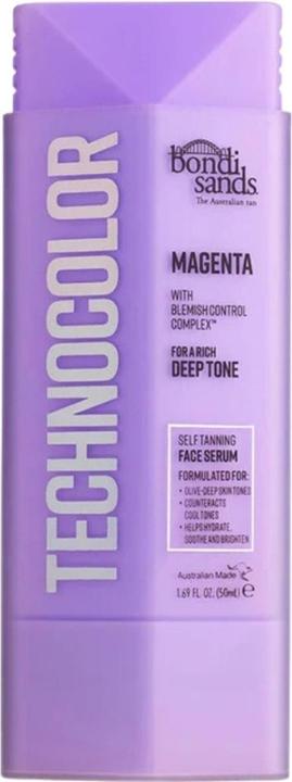 Actual product image Bondi Sands Technocolor Magenta Self-Tanning Face Serum Easy Application Streak Free 50ml - Enriched (Self tanning serum, 50 ml)
