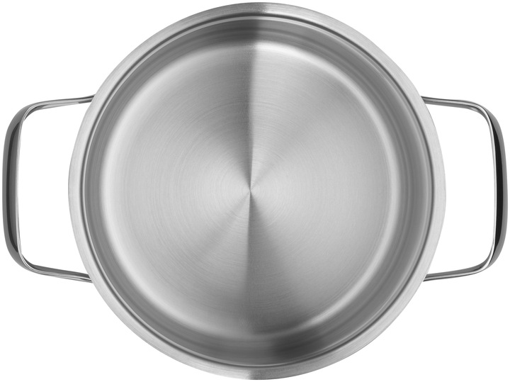 Actual product image WMF Cooking Pot Meat Pot Induction 16cm Glass Lid Belmonte Stainless Steel 18/10 (Pot, Stainless steel)