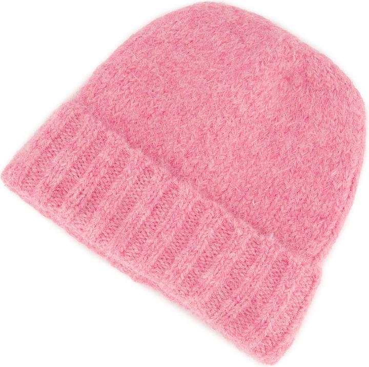 Actual product image Ulla Popken Pink Ribbed Knit Beanie (One size)