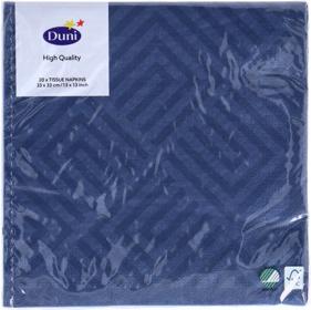 Image du produit Duni Servettes Mosaic Dark Blue 33X33 cm (33 x 33 cm)