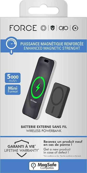 Actual product image Force Power 5000mAh MagSafe Powerbank (5000 mAh, 15 W)