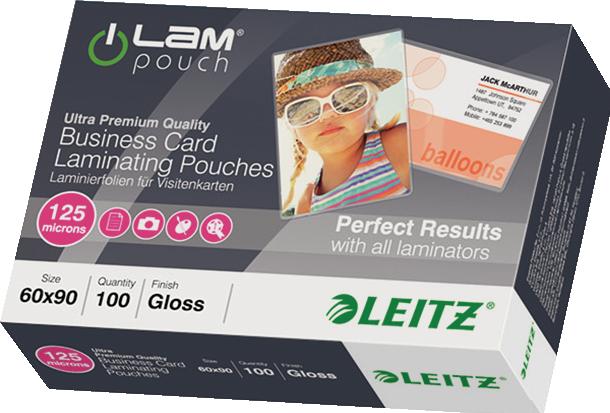 Actual product image Leitz Laminating foil pouch 60x90mm (60 x 90 mm, 100 Piece, 125 µm)