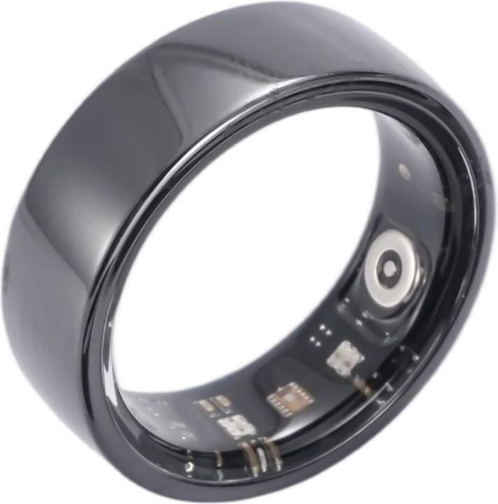 Actual product image Ideoon Smart-Ring, schwarz, Keramik, inkl. Ladebox, Grösse 65 (65, Black)