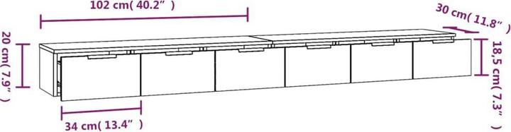 Immagine prodotto vidaXL Wandschrank (102 x 30 x 20 cm)