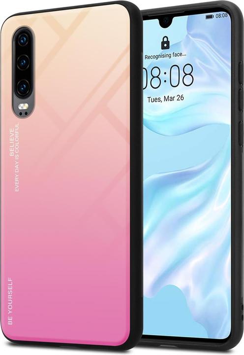 Produktbild Cadorabo TPU 2 Farben Glas Cover (Huawei P30)