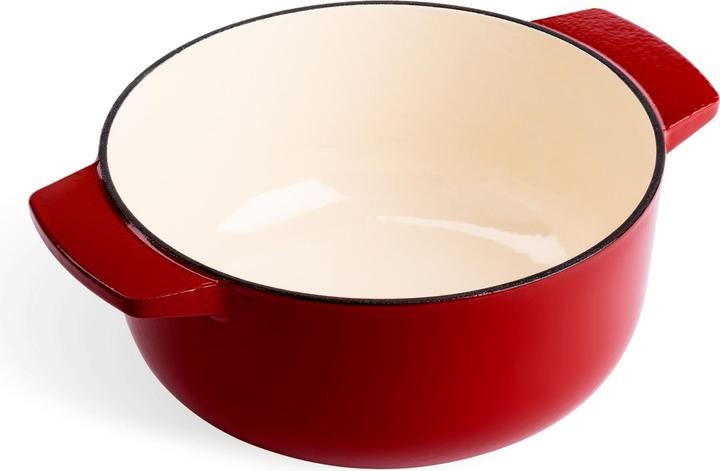 Actual product image KitchenAid braadpan 26cm - gemailleerd gietijzer - keizer rood - rond (26 cm, Casserole + Stewpot, Cast iron)