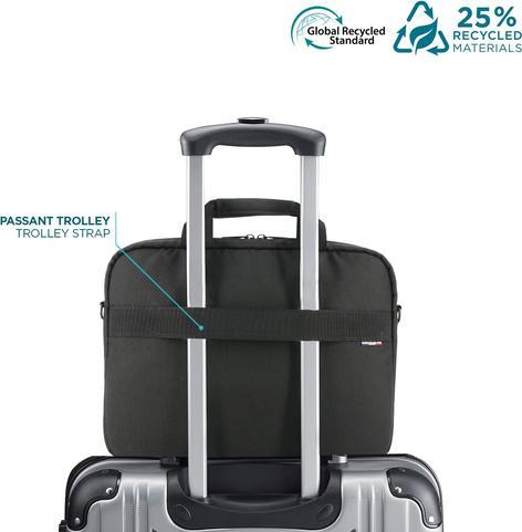 Mobilis Theone Briefcase Toploading Blue Zip 14-16in Recyclé