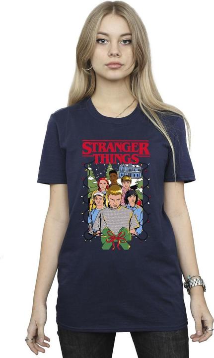 Immagine prodotto Netflix Stranger Things Christmas Poster Maglietta Ampia Donna (XXL)