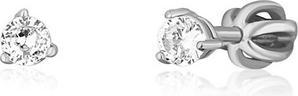 Image du produit JVD Charmants boucles d'oreilles en argent avec zircons SVLE1501XH2BI - Diamètre : 0.7 cm