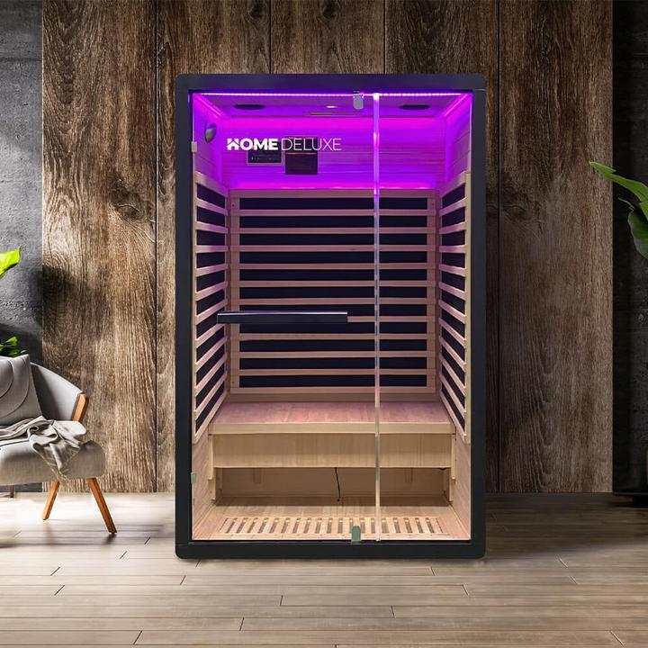Produktbild Home Deluxe Infrarotkabine YANING M - 195x120cm für 2 Personen - Infarotkabine mit 2050 Watt