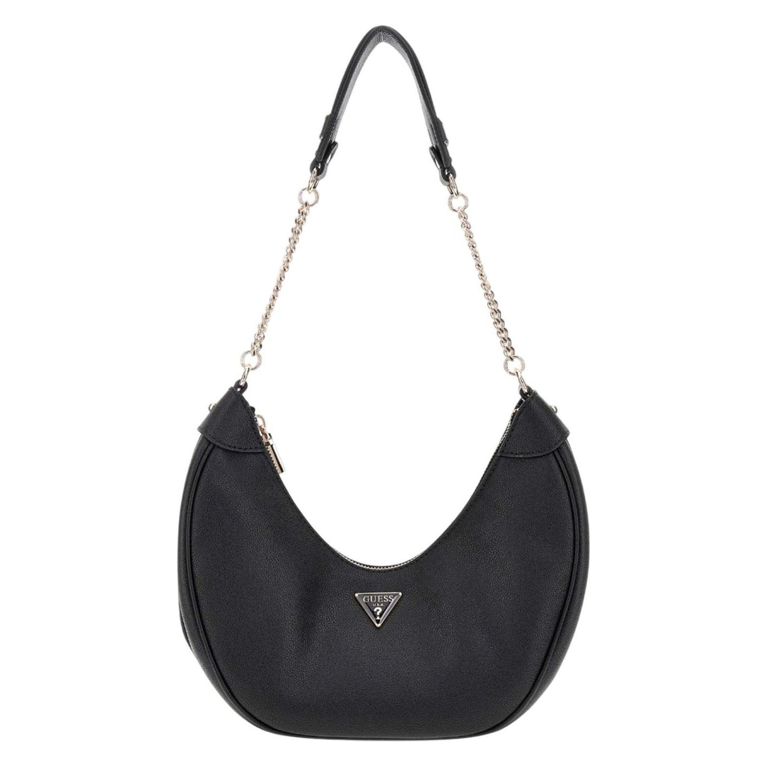 Guess, Damen, Handtasche, Fedora Hobo Bag, Schwarz