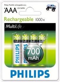 Produktbild Philips Rechargeable (4 Stk., AAA, 700 mAh)